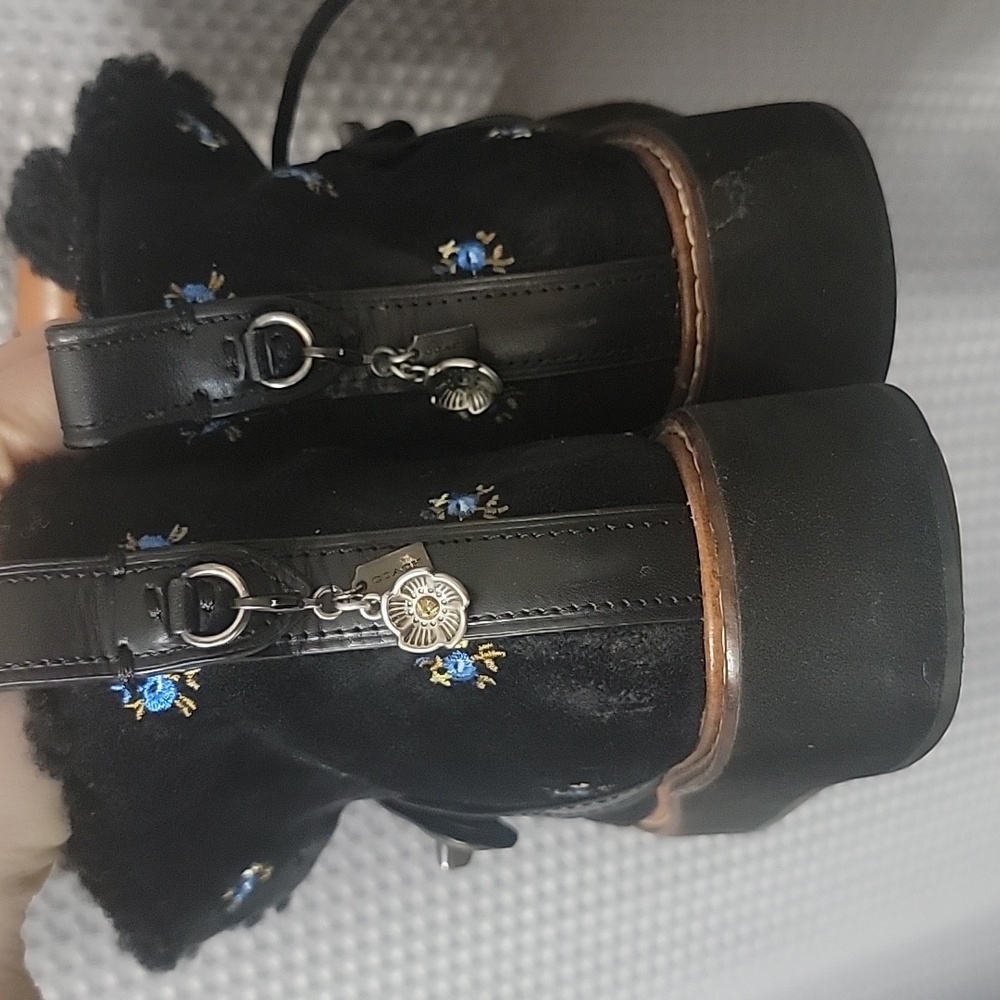 Coach City Hiker Floral Platform Wedge Bootie Size 6.5 - Picture 3 of 9